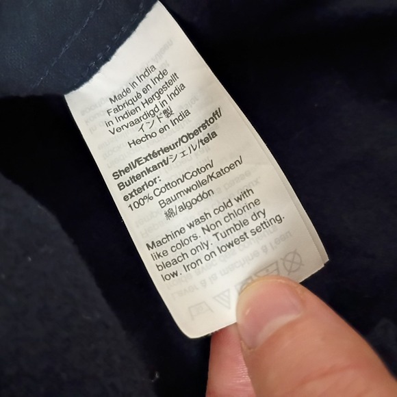 J. Crew Shirt Mens XL Blue Chamois Work Shirt Double Flap Pockets Elbow Patches - Picture 6 of 9